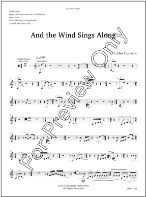 And the Wind Sings Along, by Carlos Camacho