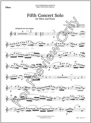 Fifth Concert Solo, by Gustave Vogt