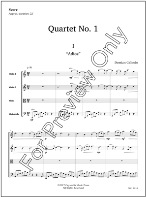 Quartet No. 1, by Demian Galindo