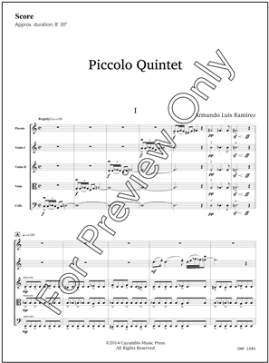Piccolo Quintet, by Armando Luis Ramirez