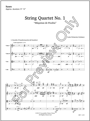 String Quartet No 1, by Luis Ernesto Gomez