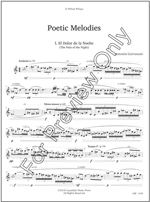 Poetic Melodies, by Antonio Gervasoni