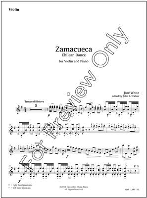 Zamacueca, by Jose White