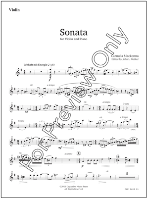 Sonata, by Carmela Mackenna